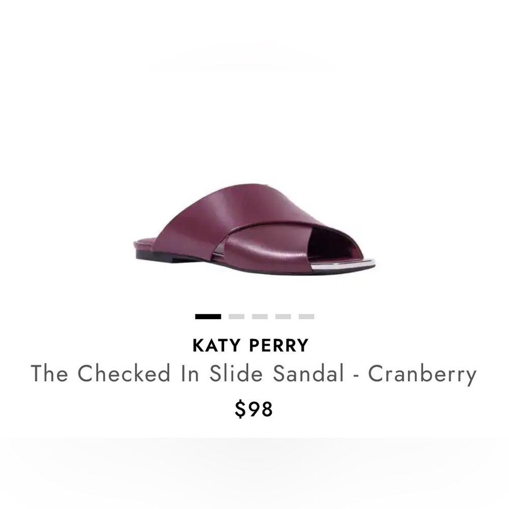 7.5 NEW Katy Perry Collections Size Slide Cranberry Sandals BNIB! - Picture 4 of 12